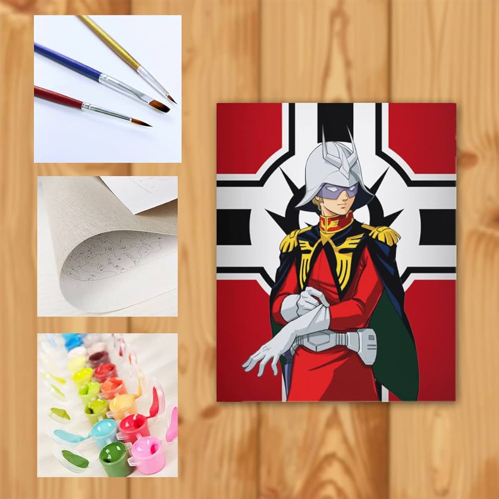 Amazon.co.jp: Hzong 数字油絵 ネオ ジオンガンダム シャア DIY